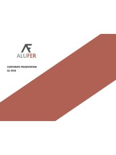 CORPORATE PRESENTATION Q1 2018 - Alufer …