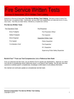 Fire Service Written Tests