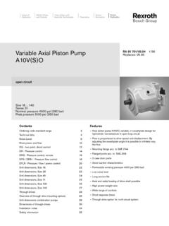 Variable Axial Piston Pump A10V(S)O - D
