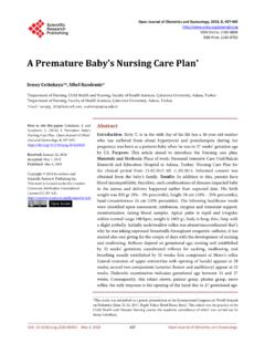 A Premature Baby’s Nursıng Care Plan
