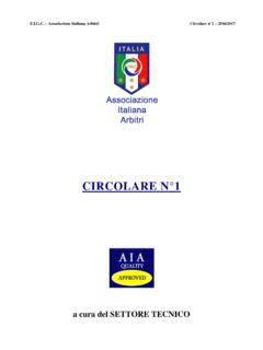 Circolare 1 0506 - AIA | Associazione Italiana Arbitri