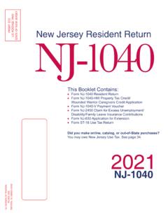 New Jersey Resident Return NJ-1040