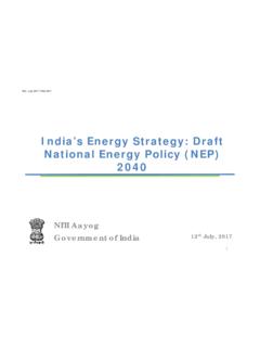 India’s Energy Strategy: Draft National Energy …