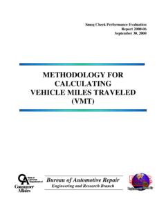 METHODOLOGY FOR CALCULATING VEHICLE MILES …
