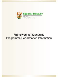 Framework for Managing Programme Performance …