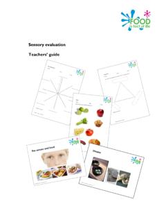 Sensory evaluation Teachers’ guide - Food