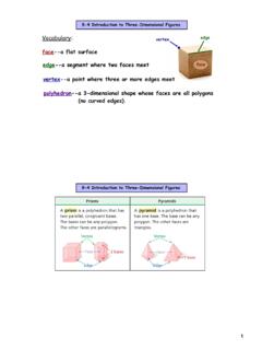 9-4 Introduction to Three-Dimensional Figures