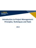 Introduction to Project Management: Principles, …