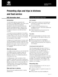 Preventing slips and trips in kitchens and food service