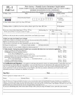 FL-1 New Jersey – Family Leave Insurance Application