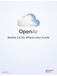 Mobile for iPhone User Guide - NetSuite OpenAir