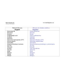 Medical Glossary Glosario de t&#233;rminos m&#233;dicos