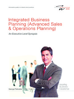 Integrated Business Planning (Advanced Sales &amp; …