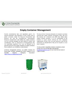 Empty Container Management
