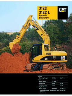Specalog for 312C 312C L Hydraulic Excavators, AEHQ5551