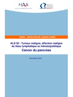 Cancer du pancr&#233;as - Haute Autorit&#233; de Sant&#233;