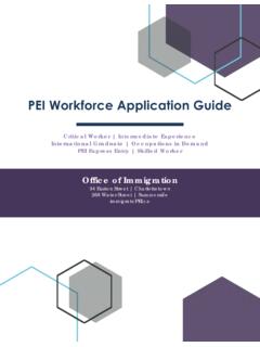 PEI Workforce Application Guide - Prince Edward Island