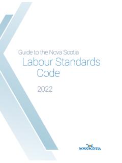 Guide to the Nova Scotia Labour Standards Code