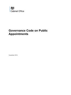 Governance Code on Public Appointments