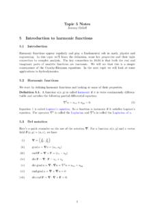 5 Introduction to harmonic functions