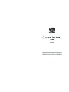 Crime and Courts Act 2013 - legislation