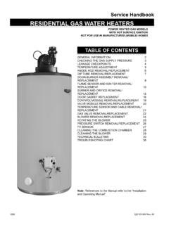 RESIDENTIAL GAS WATER HEATERS - Tank &amp; Tankless Water ...