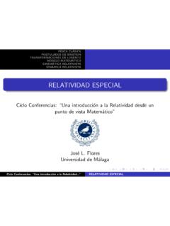 RELATIVIDAD ESPECIAL - Universidad de C&#243;rdoba