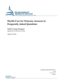 Health Care for Veterans: Answers to Frequently Asked ...