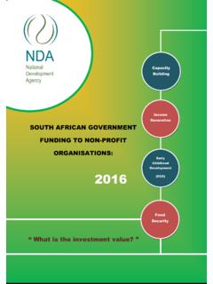 SOUTH AFRICAN GOVERNMENT FUNDING TO NON …