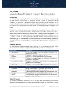SOC-CMM Measuring Capability Maturity in Security ...