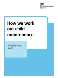 How we work out child maintenance