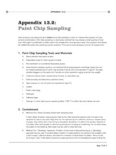 Appendix 13.2: Paint Chip Sampling