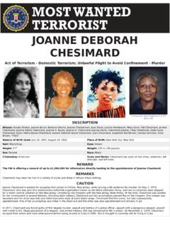 JOANNE DEBORAH CHESIMARD - FBI