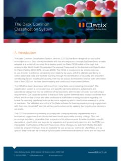The Datix Common Classification System - Health Matrix