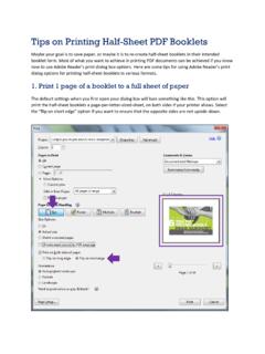 Tips on Printing Half-Sheet PDF Booklets