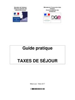 Guide pratique TAXES DE S&#201;JOUR - entreprises.gouv.fr