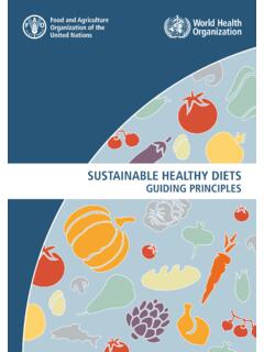 Sustainable healthy diets - Food and Agriculture Organization