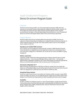 Apple Deployment Programs Device Enrolment Program …