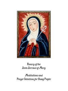 Rosary of the Seven Sorrows of Mary Meditations and Prayer ...