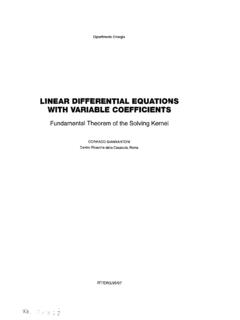 LINEAR DIFFERENTIAL EQUATIONS WITH VARIABLE …