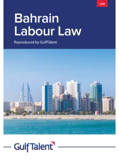 Bahrain Labour Law - National Assembly
