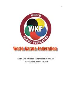 KATA AND KUMITE COMPETITION RULES …
