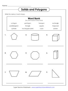 Solids and Polygons - Super Teacher Worksheets