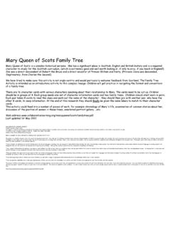 Mary Queen of Scots Family Tree - Collaborative …