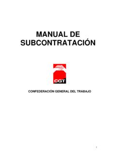 MANUAL DE SUBCONTRATACI&#211;N - Web de Formaci&#243;n de la CGT