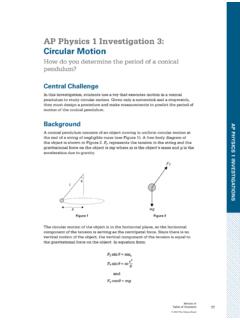 AP Physics 1 Investigation 3: Circular Motion