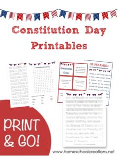 Constitution Day Printables - Homeschool Creations