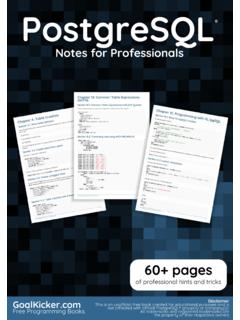 PostgreSQL Notes for Professionals - goalkicker.com