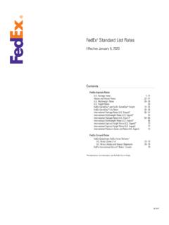 FedEx Standard List Rates