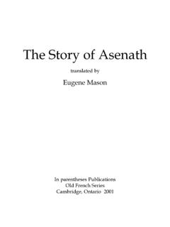 The Story of Asenath - York University